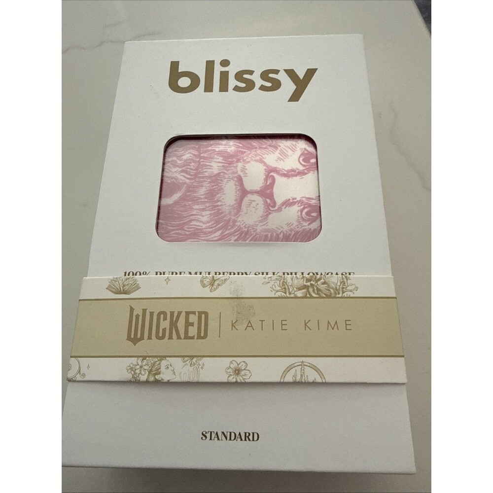 Blissy 100% Pure Mulberry Silk Standard Size Pillowcase, Wicked Katie Kime